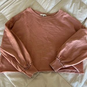 z-supply cropped pink top
